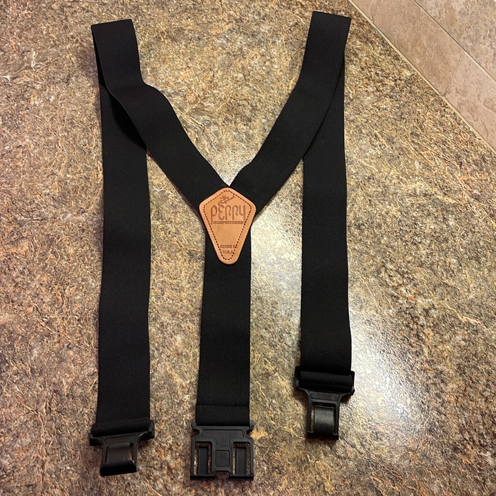 New Black Perry Suspenders The Original Made in USA